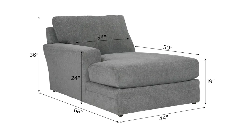 Kristoff Left Arm Facing Chaise Dimensions