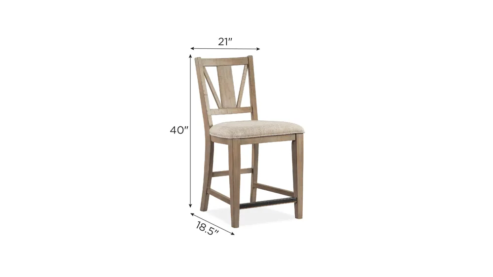 Ivy Ridge Counter Chair- Set of 2 Dimensions