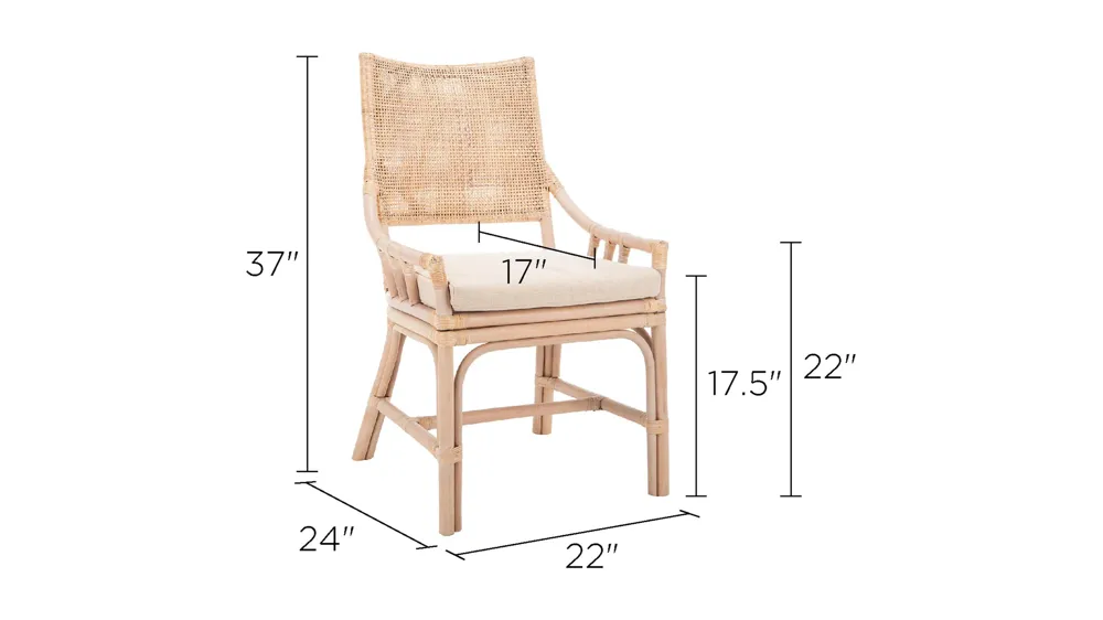 Jaime Rattan Chair Dimensions