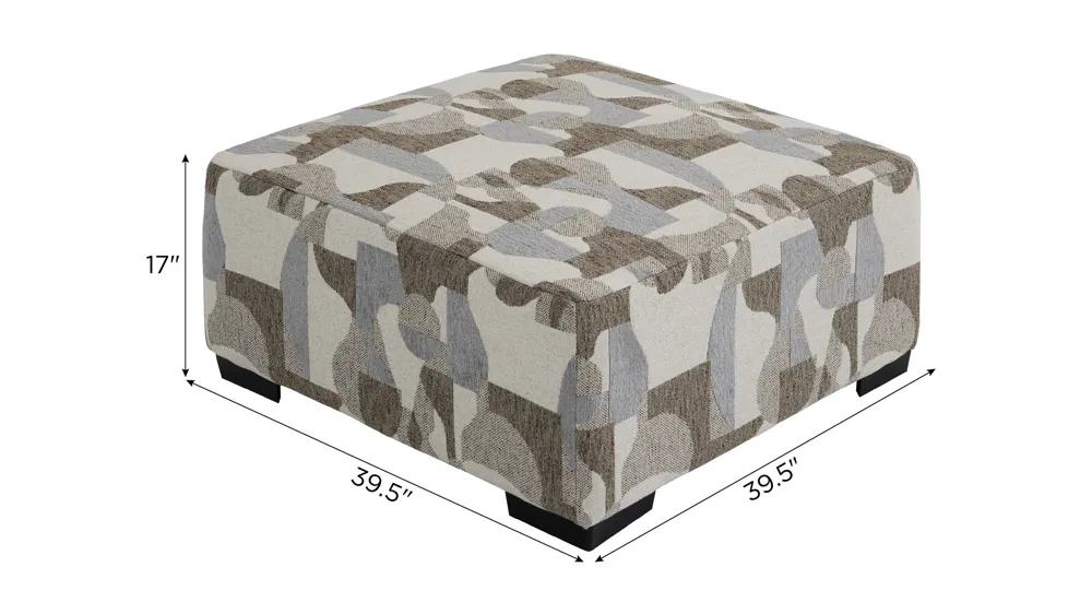 Carter Cocktail Ottoman Dimensions