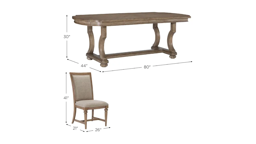 Camden Heights 7-pc. Dining Set Dimensions
