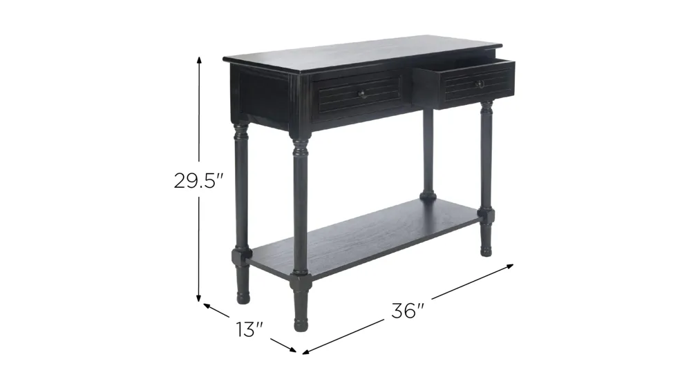 Samantha 2 Drawer Console Table Dimensions