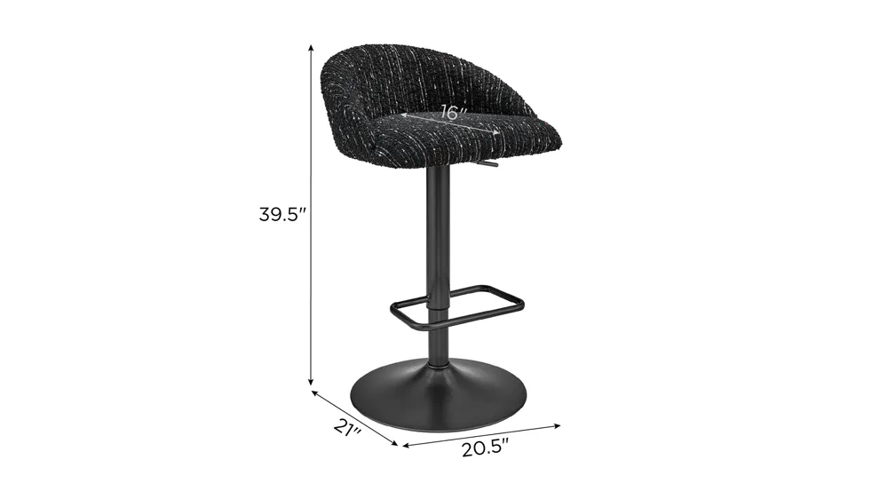 Jorrell Gaslift Swivel Bar Stool - Set of 2 Dimensions