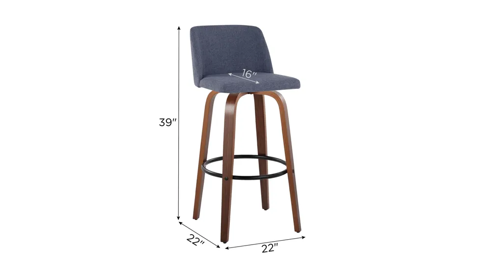 Toriano Barstool - Set of 2 Dimensions