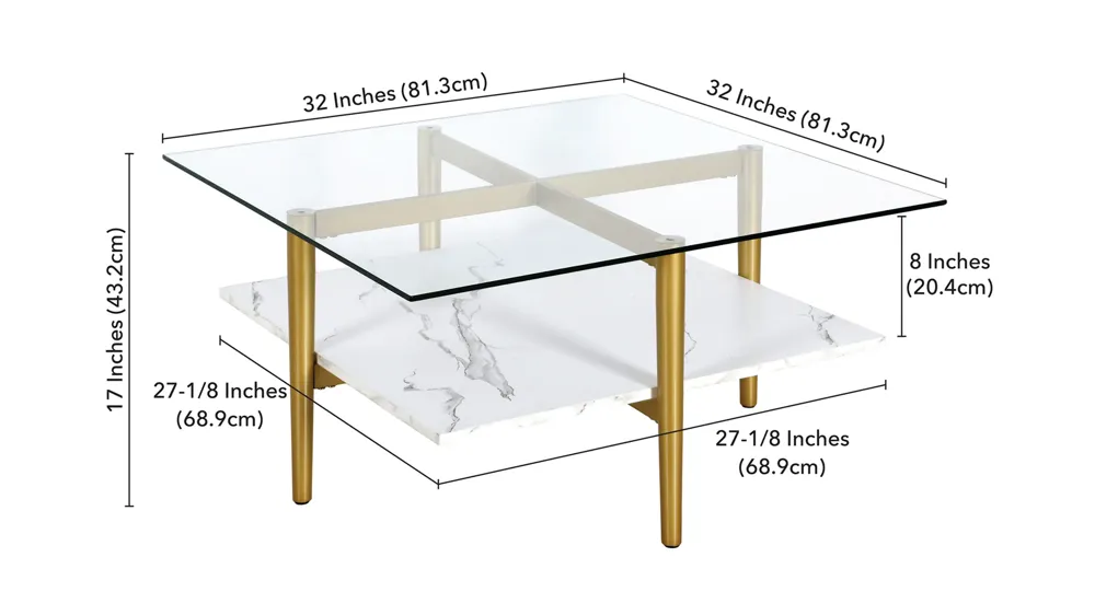 Upton Coffee Table Dimensions
