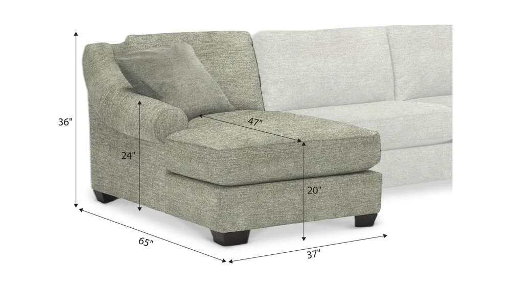 Thatcher Left Arm Facing Chaise Dimensions