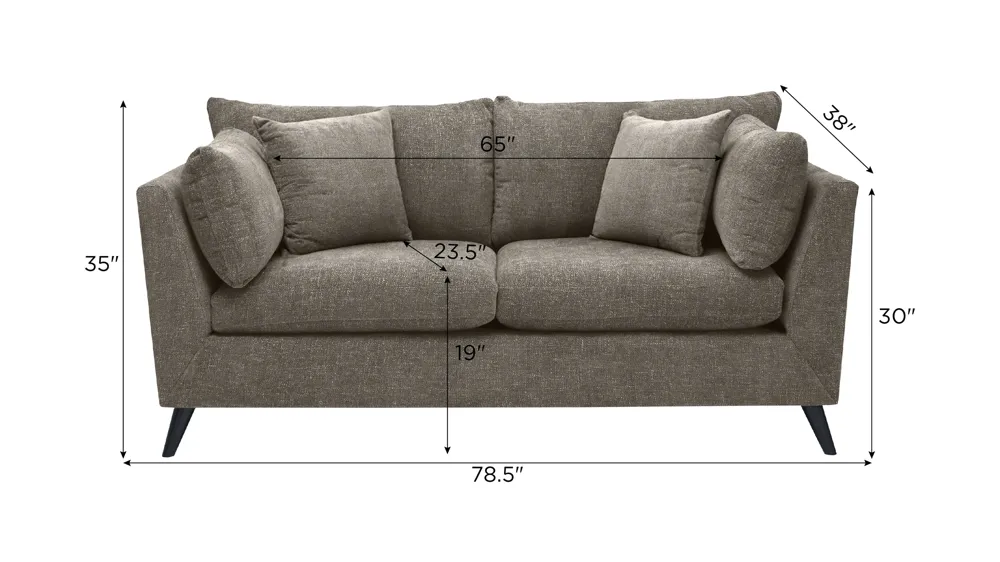 Caruso Loveseat Dimensions