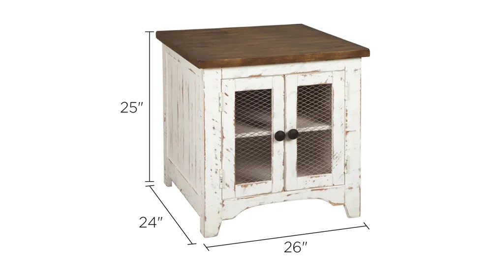 Wystfield Casual Rectangular End Table Dimensions