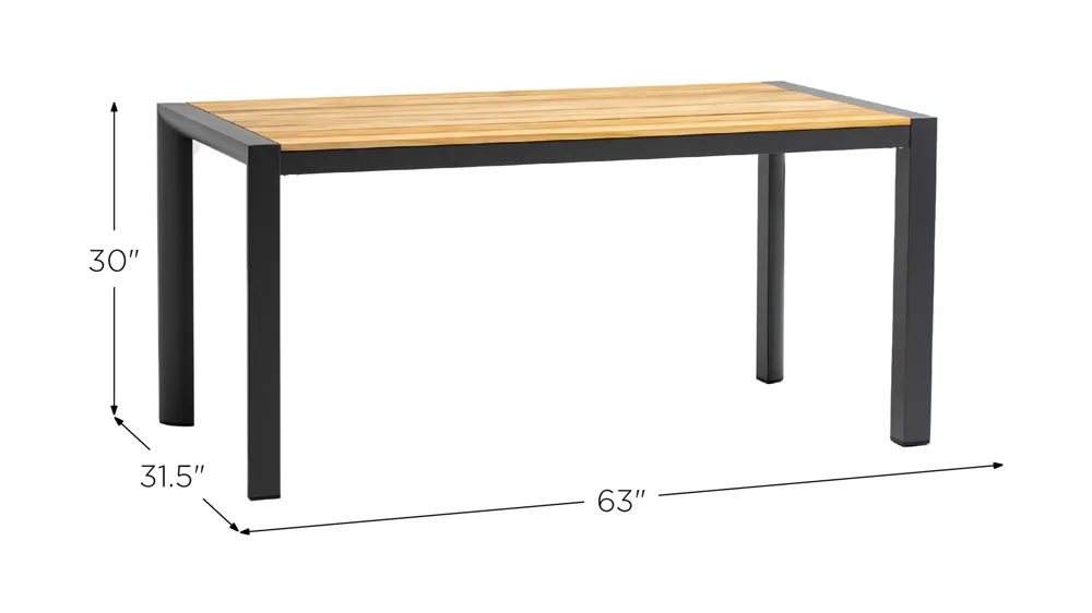 Skog 63" Dining Table Dimensions