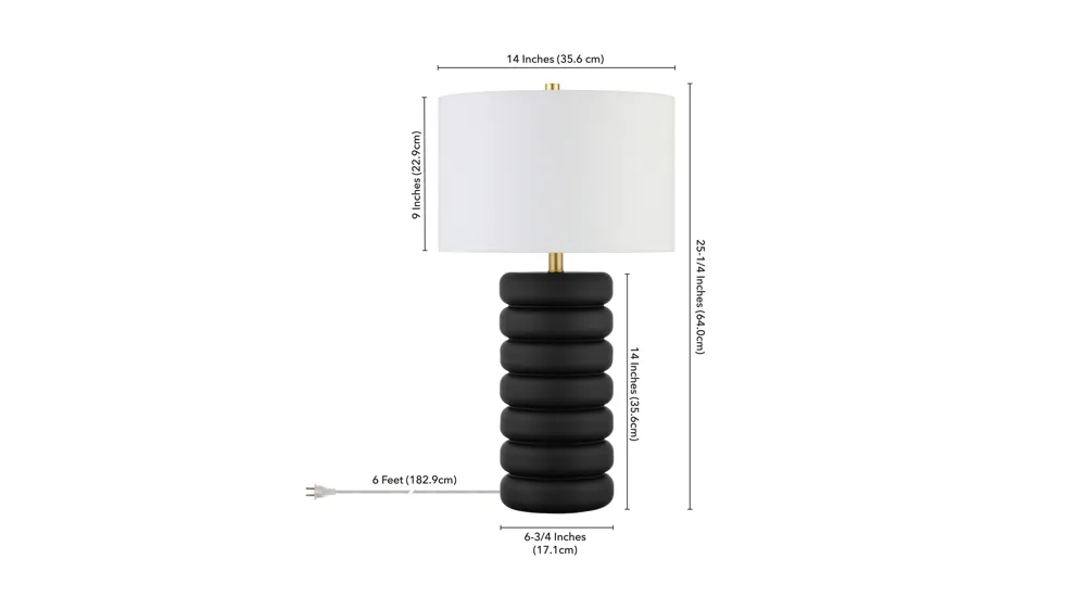 Zelda Table Lamp Dimensions