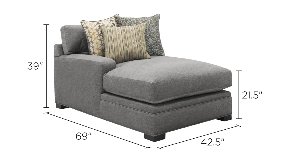 Bayside Left Arm Facing Chaise Dimensions