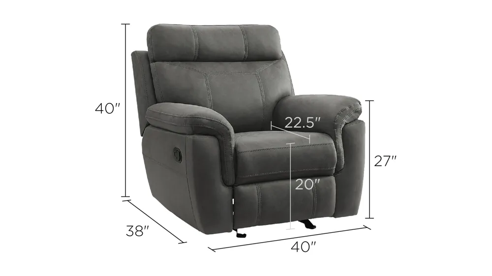 Walter Glider Reclining Chair Dimensions
