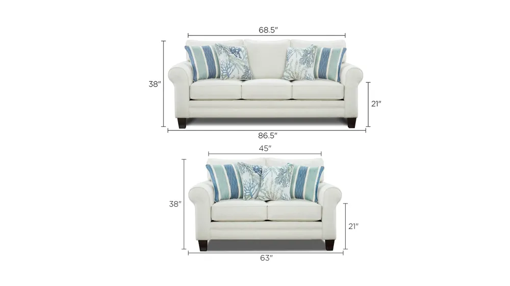 McKinley Living Room Set Dimensions