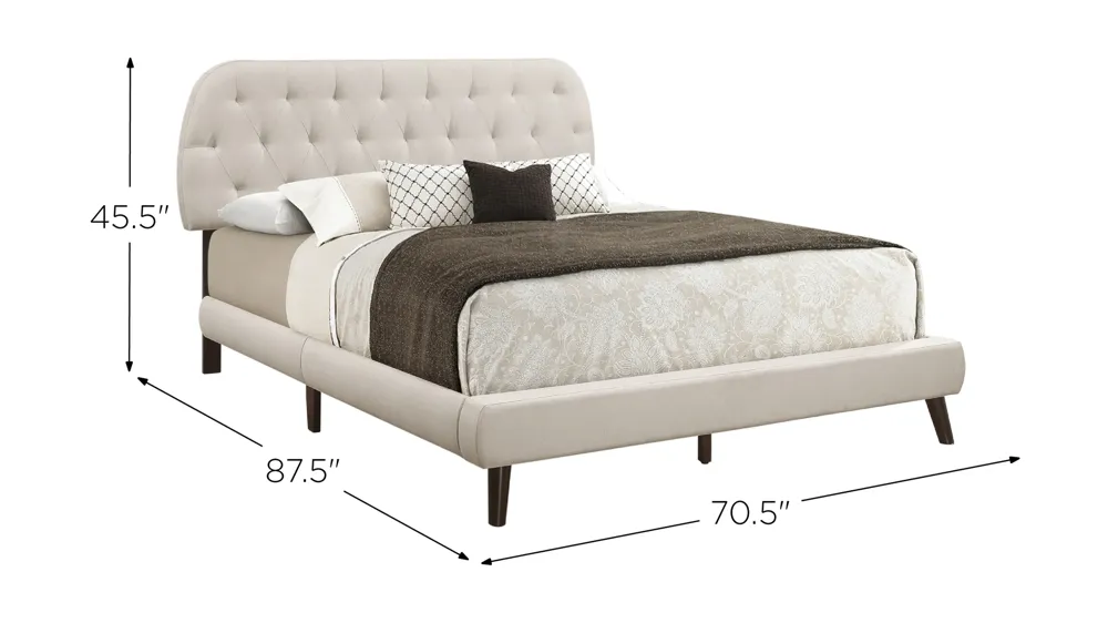 Nicki Upholstered Bed Dimensions