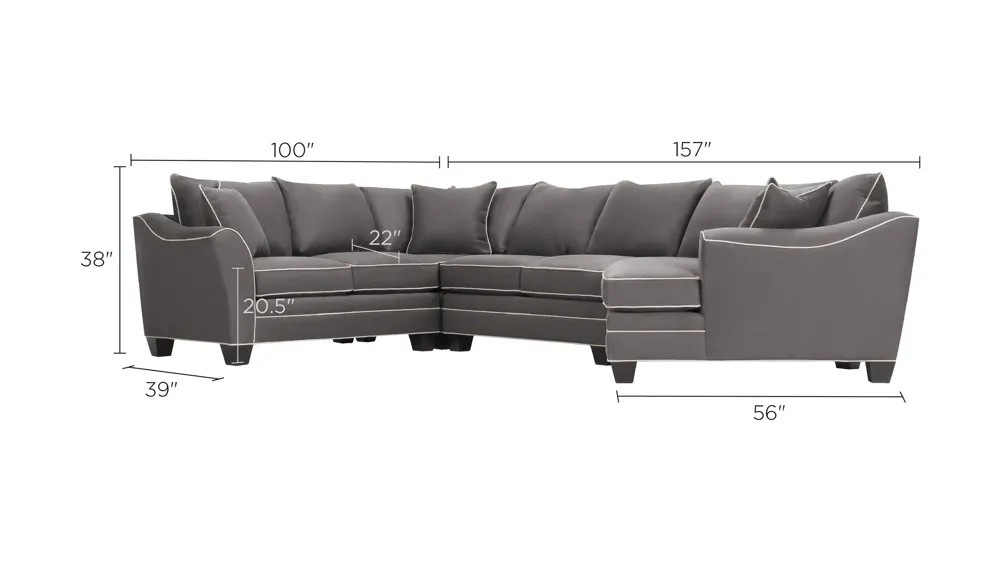 Foresthill 4-pc. Right Hand Cuddler with Loveseat Sectional Sofa Dimensions