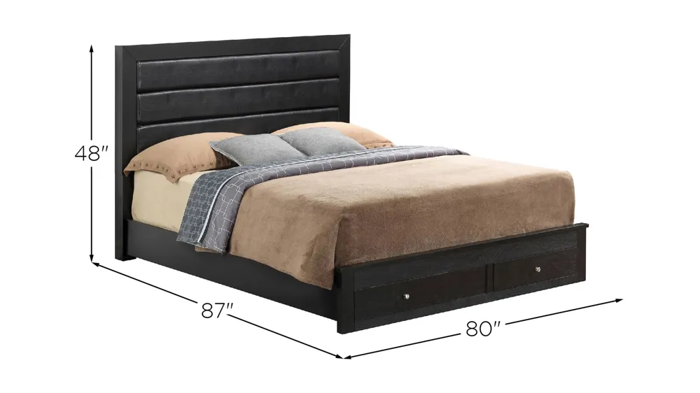 Burlington King Storage Bed Dimensions