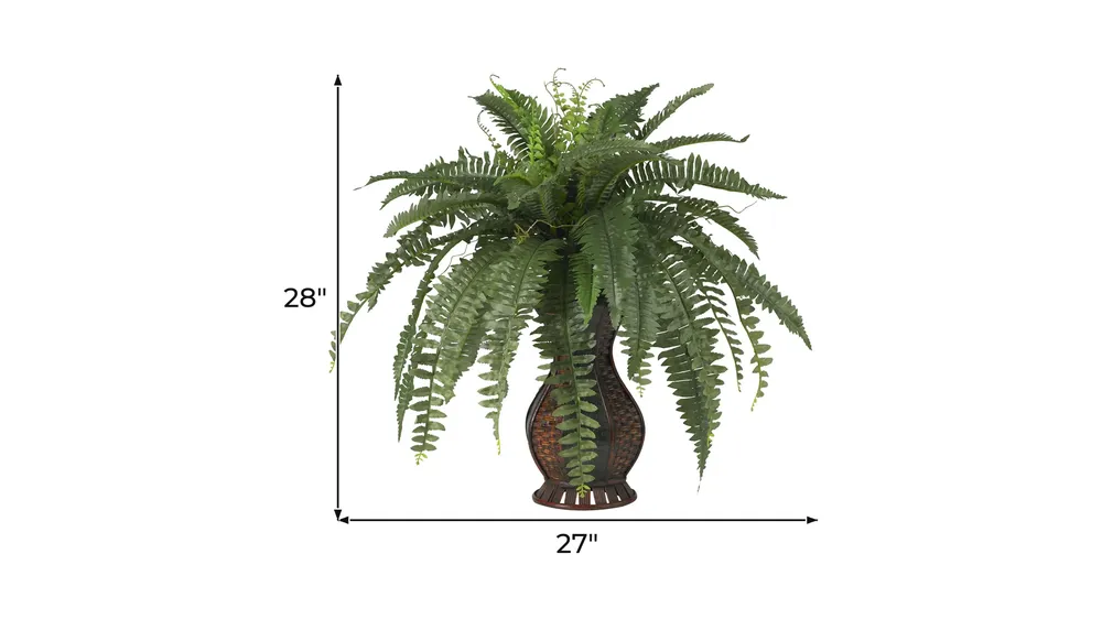 Boston Fern with Urn Silk Plant Dimensions