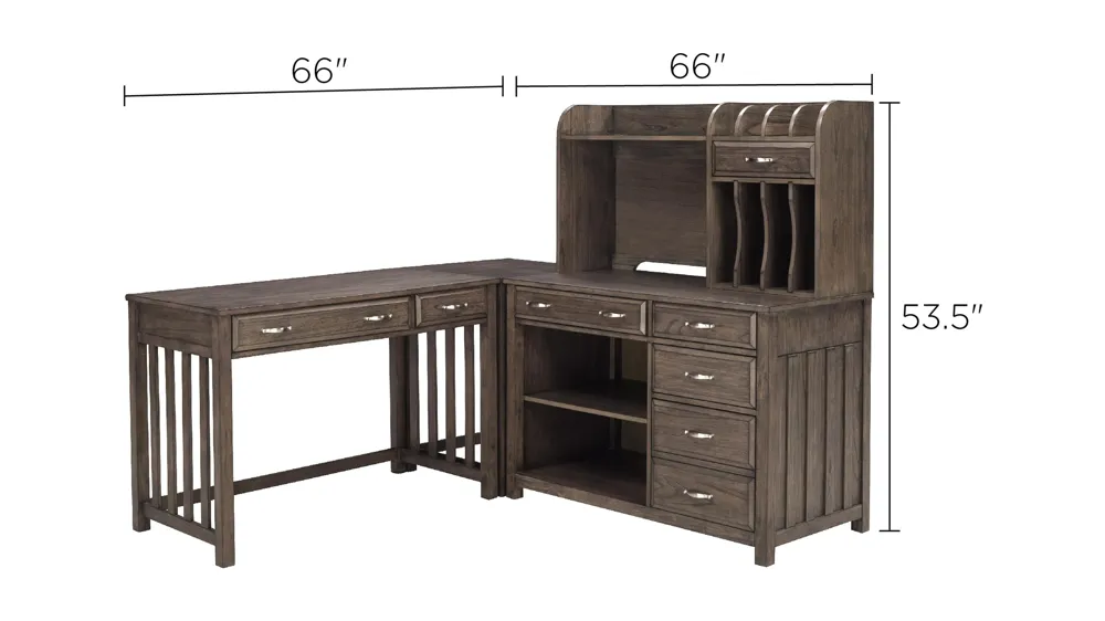 Linbrooke 4-pc. Desk | Raymour & Flanigan