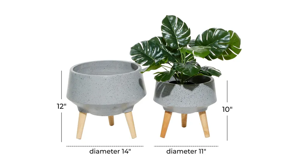 Ivy Collection Conductor Planter Set of 2 Dimensions
