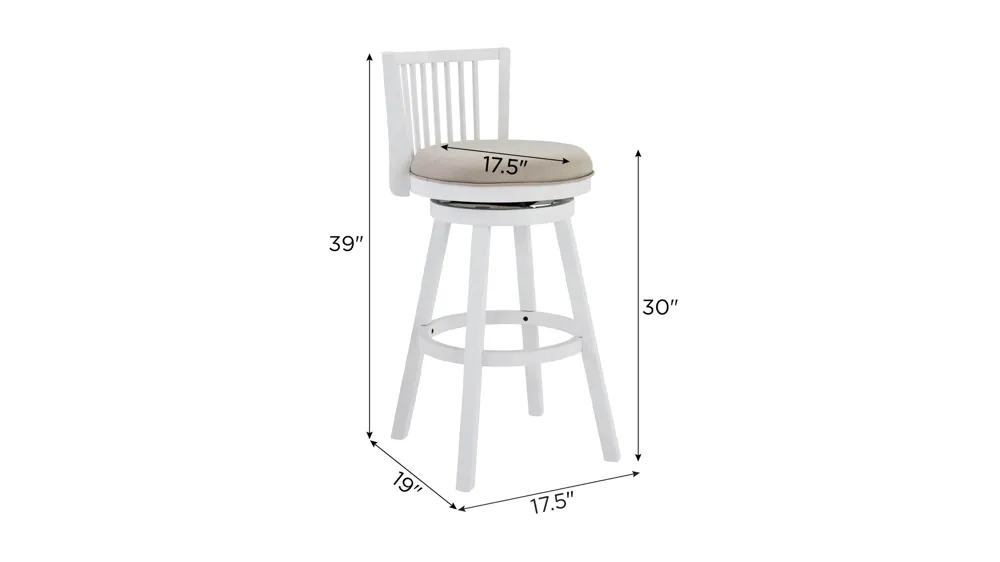 Clover Swivel Barstool Dimensions