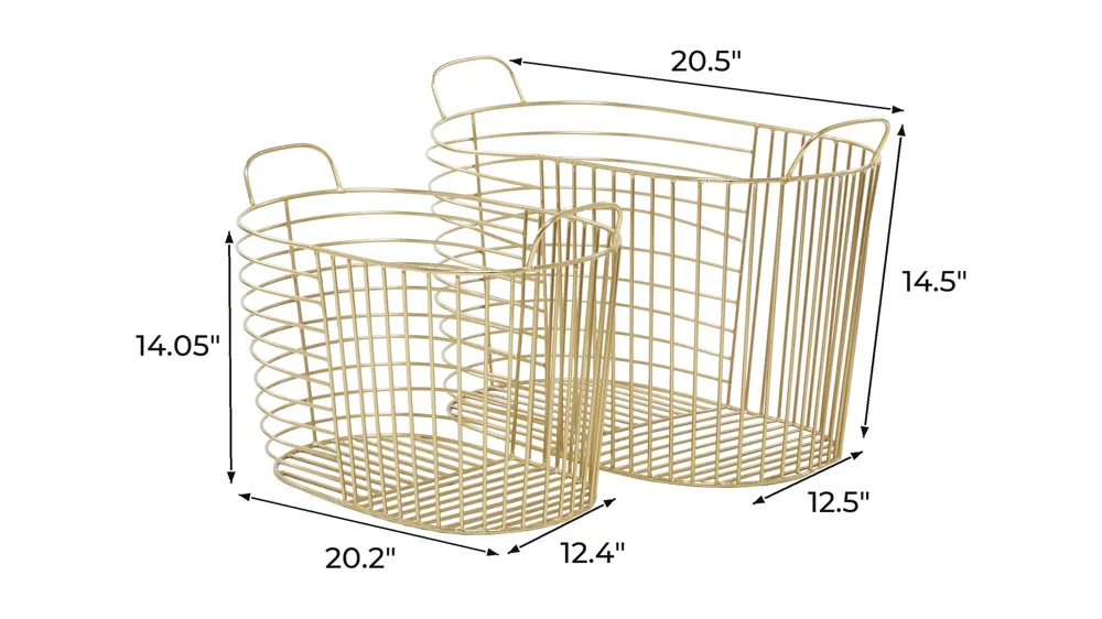Ivy Collection Clairvoya Basket Set of 2 Dimensions