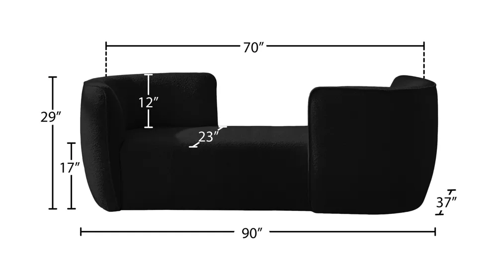 Hilton Fabric Chaise Dimensions