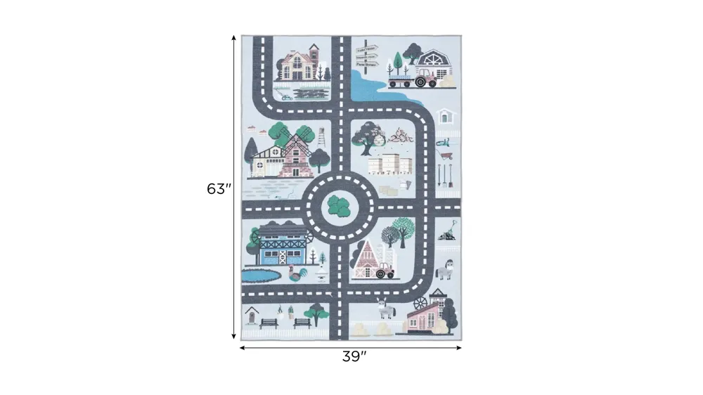 Masonville Kids' Playhouse Rug Dimensions