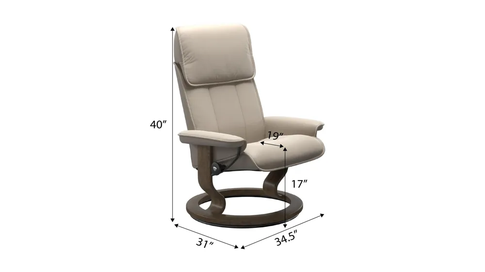 Admiral Large Classic Recliner Dimensions