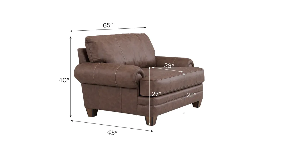 Boswell Chair and a Half Dimensions