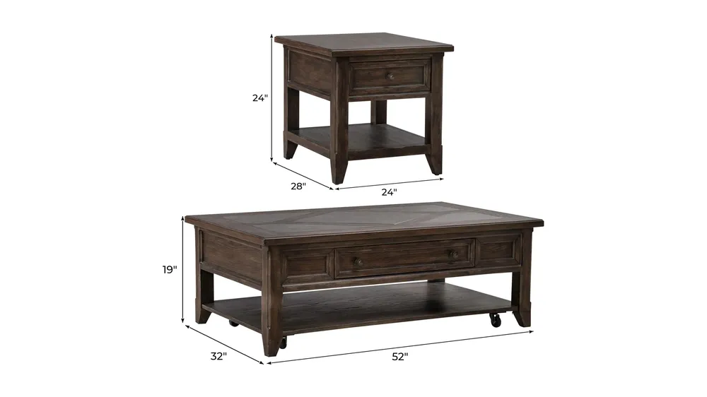 Paradise Valley 3 Piece Set Dimensions