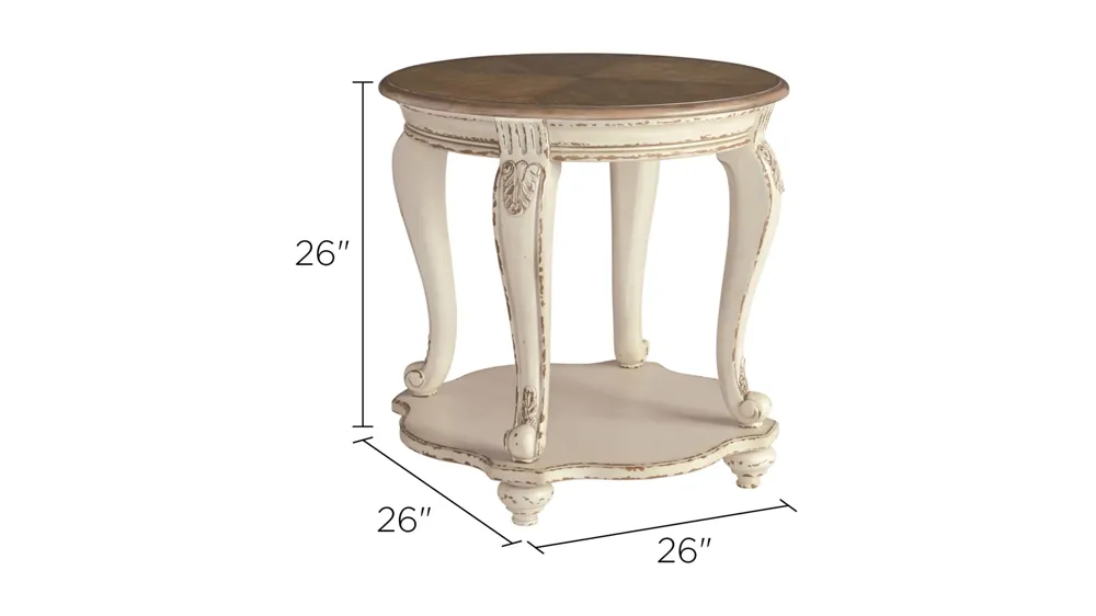 Libbie Casual Round End Table Dimensions