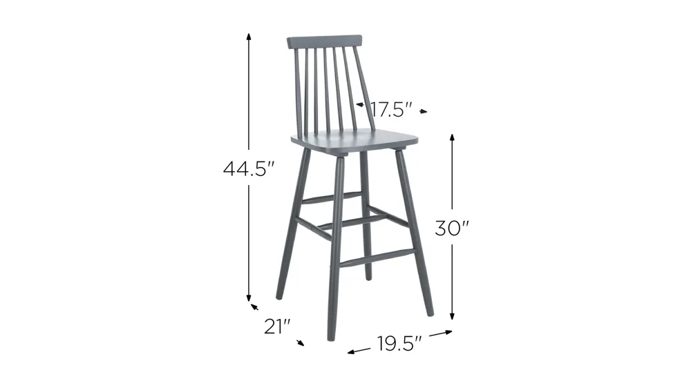 Giles Bar Stool - Set of 2 Dimensions