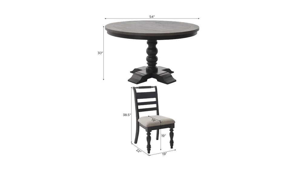Percy 5-pc. Dining Set Dimensions