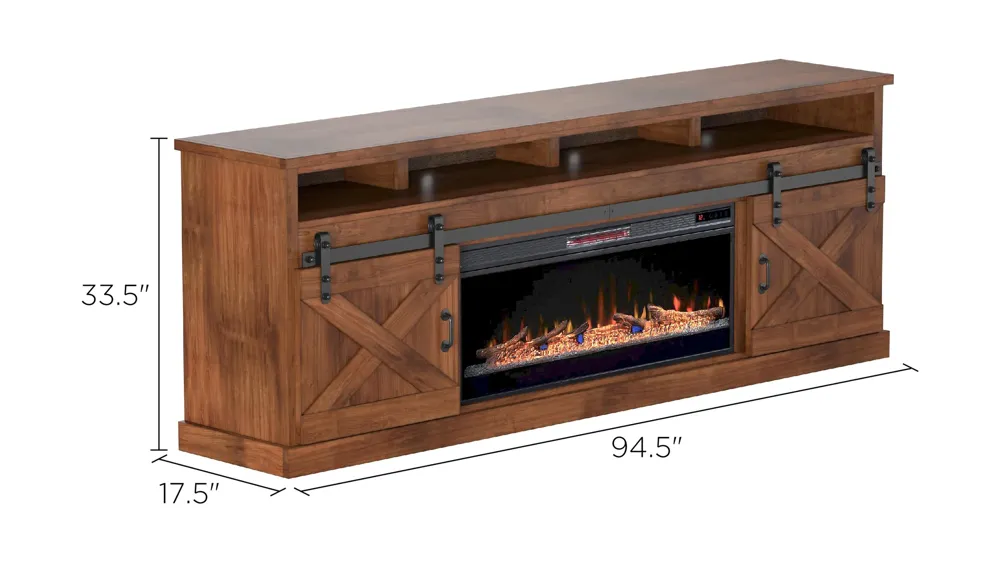Farmhouse 94" Fireplace Console Dimensions