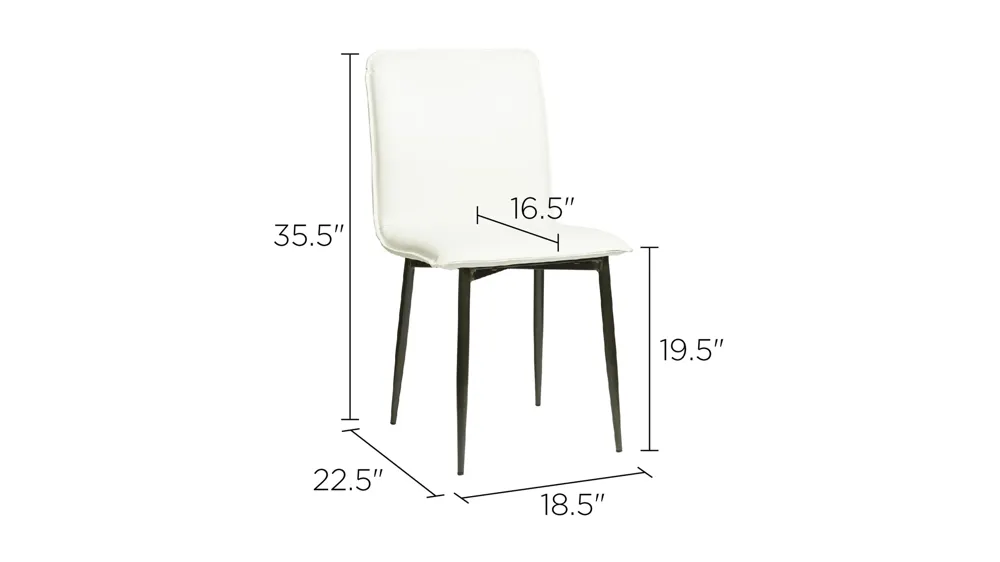 Luca Side Chair-Set of 2 Dimensions