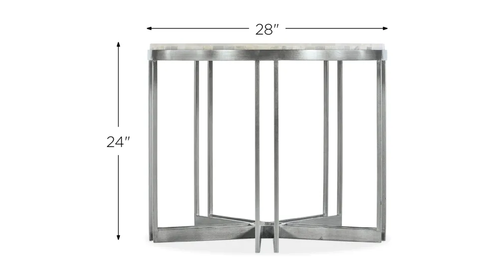 Melange Marin Round Lamp Table Dimensions