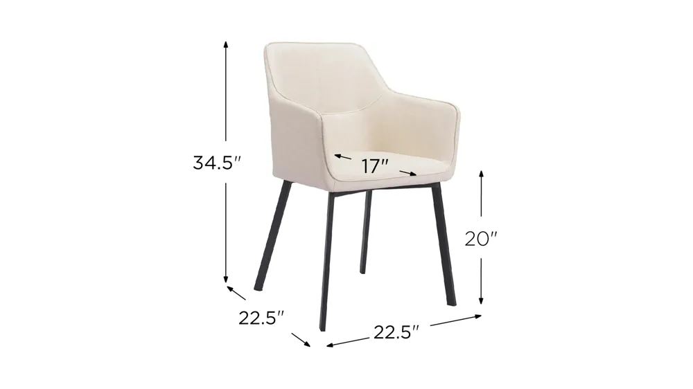 Adage Dining Chair - Set of 2 Dimensions