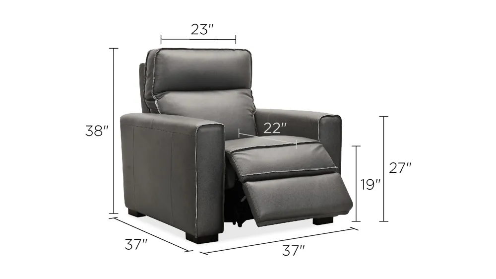 Braeburn Leather Recliner Dimensions