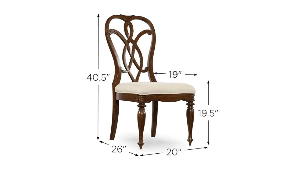 Leesburg Splatback Side Chair - Set of 2 Dimensions