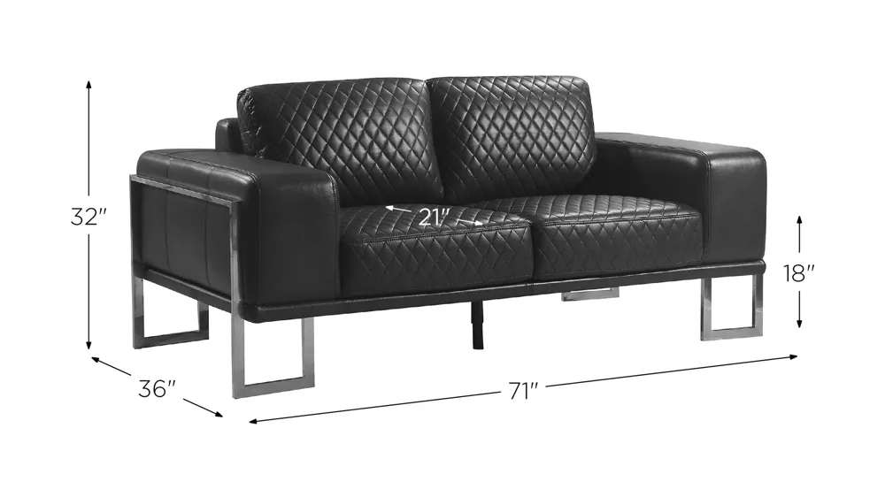 Blanche Loveseat Dimensions