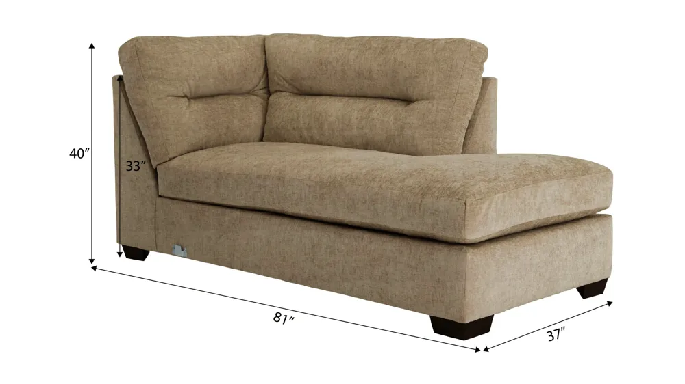 Oliver Right Arm Facing Chaise Dimensions