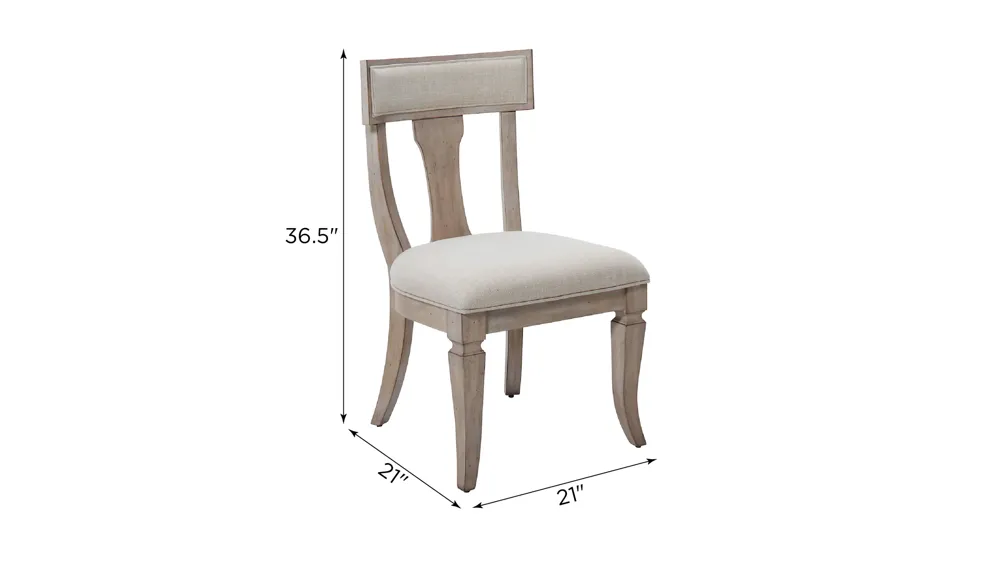 Gabrielle Slat Back Side Chair Dimensions