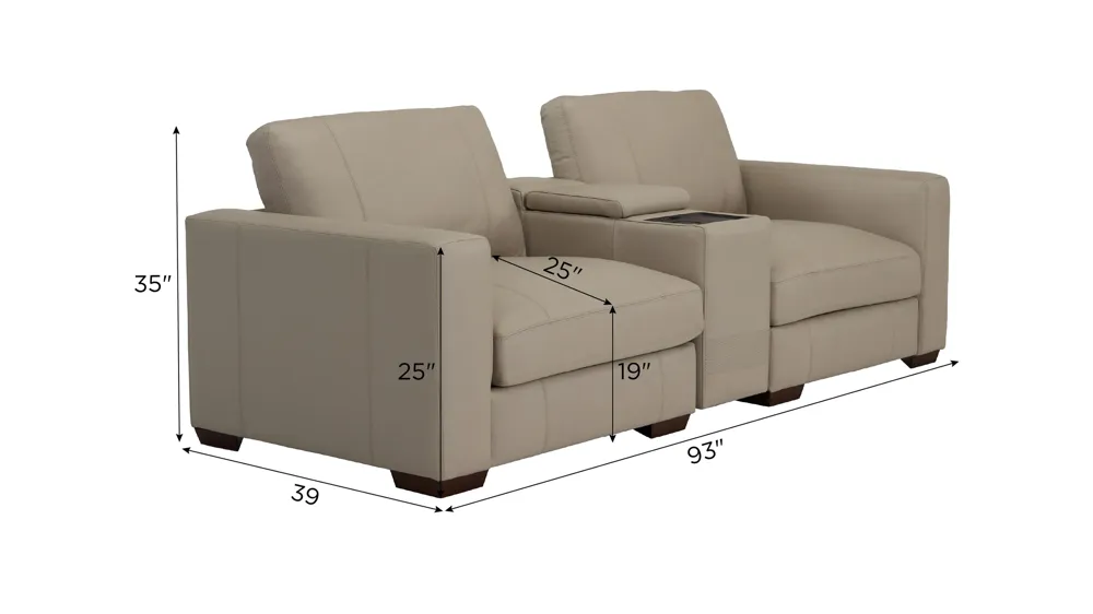 Oaklynn Leather 3-pc. Console Loveseat Dimensions