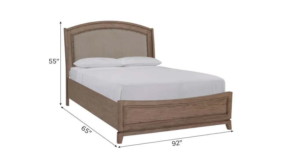 Coralie Upholstered Panel Bed Dimensions