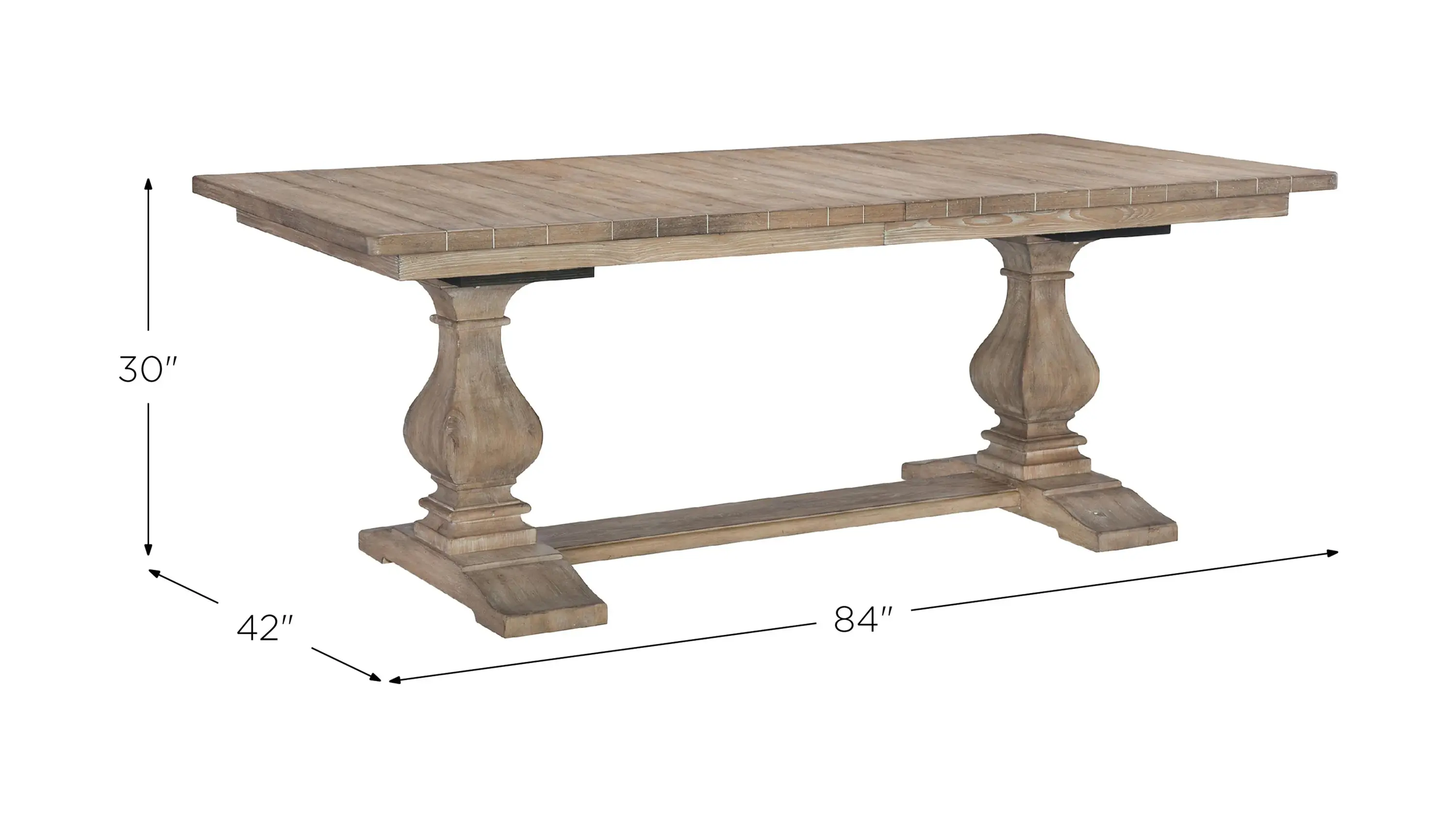 Monteverdi By Rachael Ray Rectangular Trestle Table - Thumbnail 2