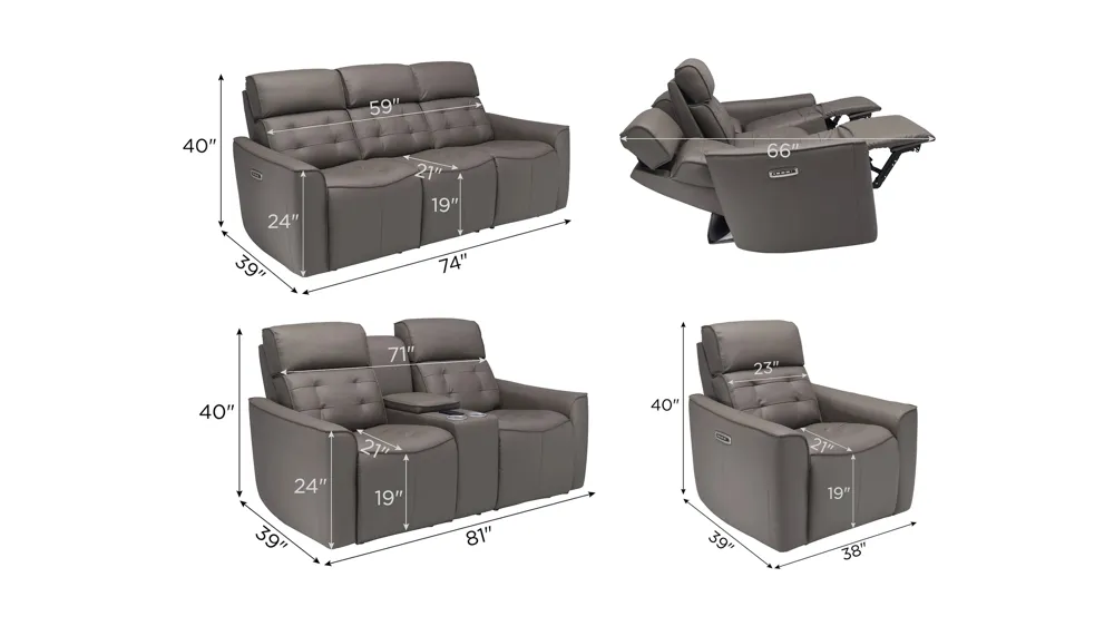 Hanlin Living Room Set Dimensions
