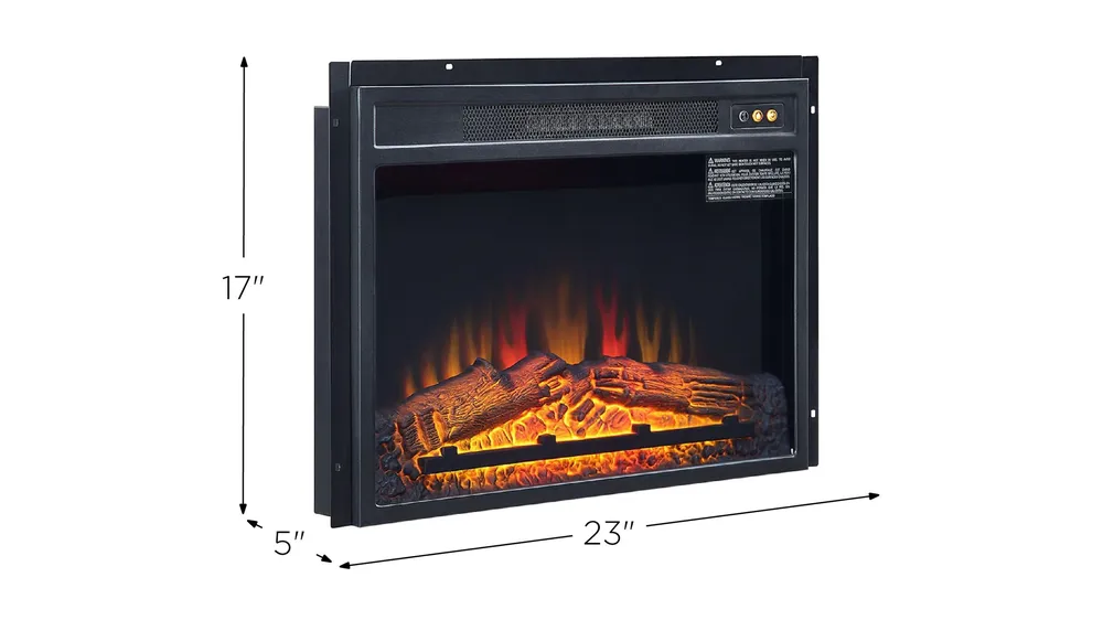 Gerald Electric 23" Fireplace with Heat Functionality Dimensions