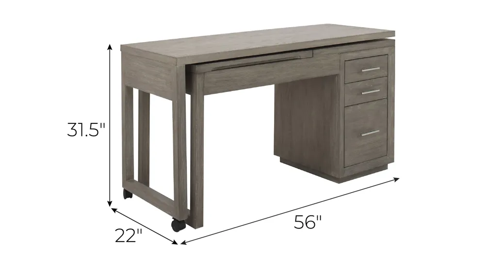 Winfield Swivel Lift-Top L-Desk Dimensions