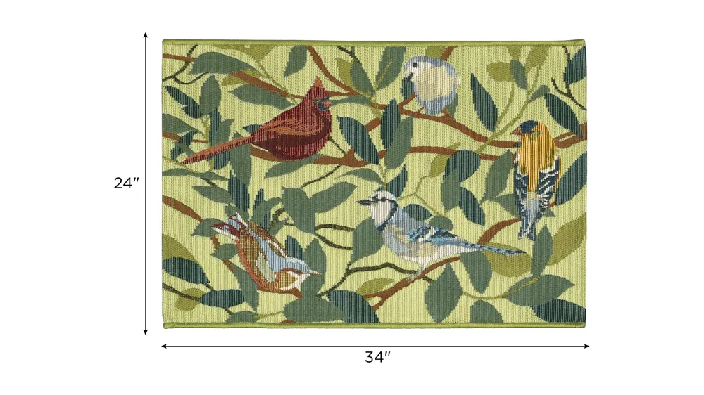 Esencia Birds Of A Feather Indoor/Outdoor Mat Dimensions