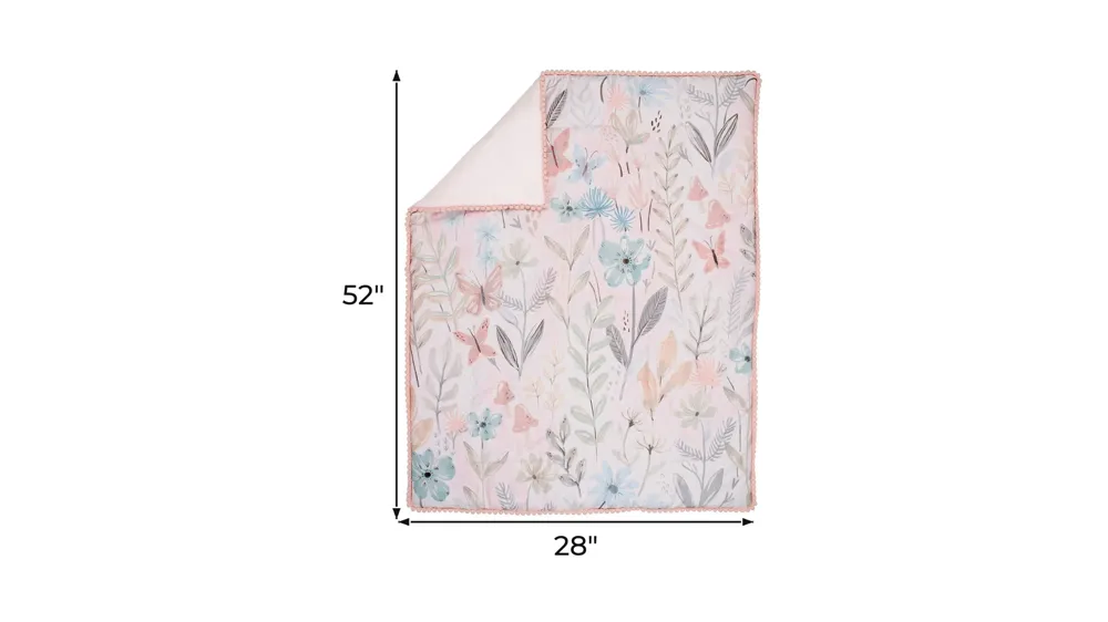 Baby Blooms 3-Piece Crib Bedding Set Dimensions